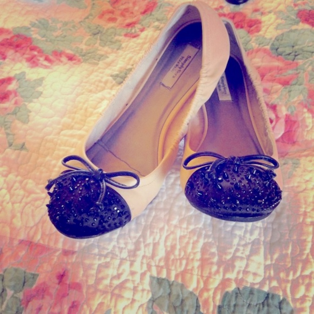 Vera wang studded flats